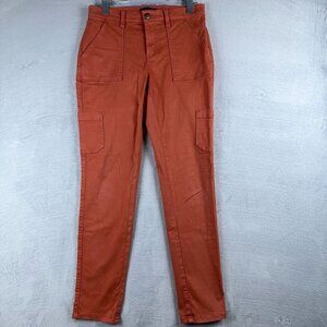 Banana Republic Cargo Chino Pants Mid Rise Stretch Womens Orange Size 6L